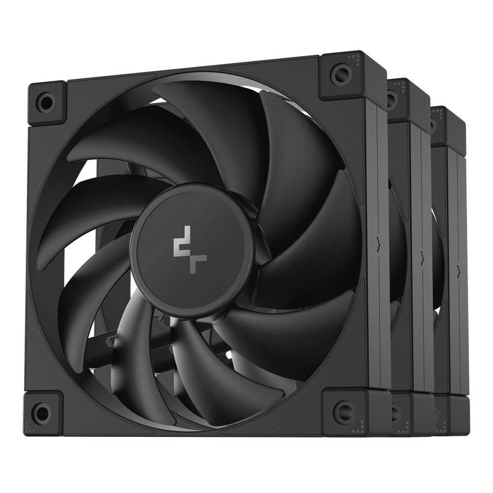 Комплект вентиляторов для корпуса DEEPCOOL FD12-3 IN 1 черный, 120 мм, 2050 об/мин, 27.6 дБ, 4 pin