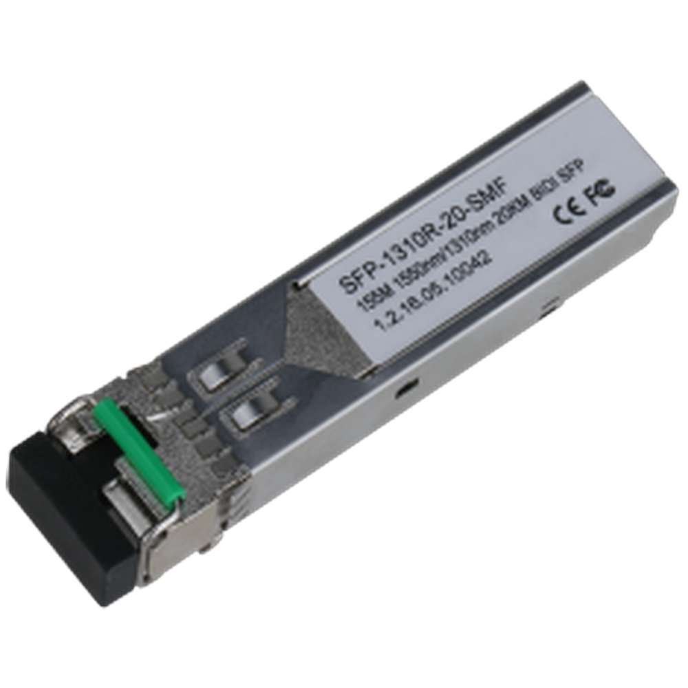SFP-1310R-20-SMF - Трансивер, Dahua, SFP-1310R-20-SMF, Индустриальный 100BASE-FX, Одномодовое волокно, 1310nm, LC DUPLEX, Дальность передачи до 20 км, –40 °C до +85 °C