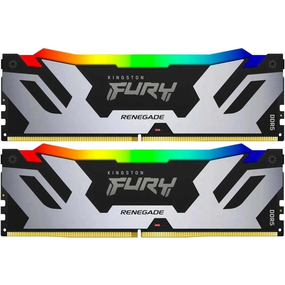 Оперативная память Kingston OEM 32Gb DDR5 6400 DIMM FURY Renegade RGb XMP Gaming Memory Non-ECC, CL32, 1.4V, (Kit of 2) 1RX8 32-39-39 288-pin 16Gbit, RTL