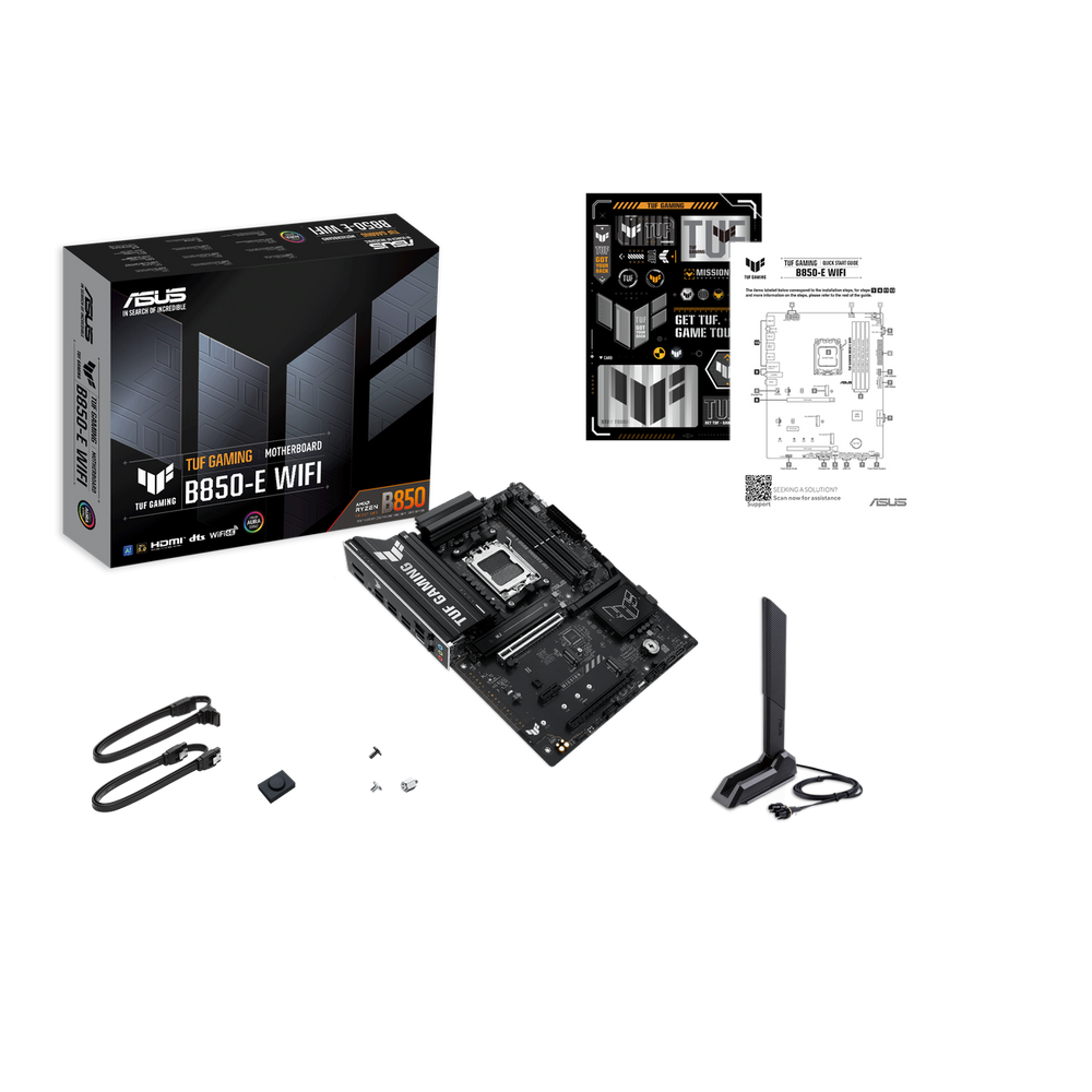 Материнская плата ASUS TUF GAMING B850-E WIFI AM5 ATX 4xDDR5 2хPCIEx16 PCIEx1 3xM.2 USB-C DP HDMI 2.5GLAN WIFI 6E