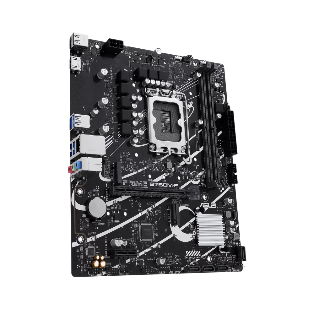 Материнская плата ASUS PRIME B760M-F LGA1700 mATX 2xDDR5 PCIEx16 PCIEx1 2xM.2 HDMI GLAN