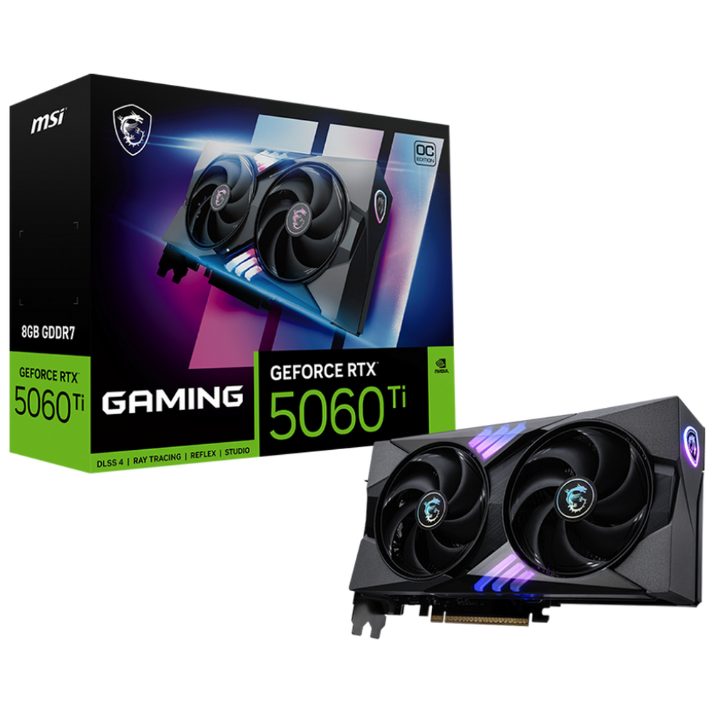 Видеокарта MSI Bad Pack RTX5060Ti GAMING OC 8GB GDDR7 128bit 3xDP HDMI 2FAN RTL bp