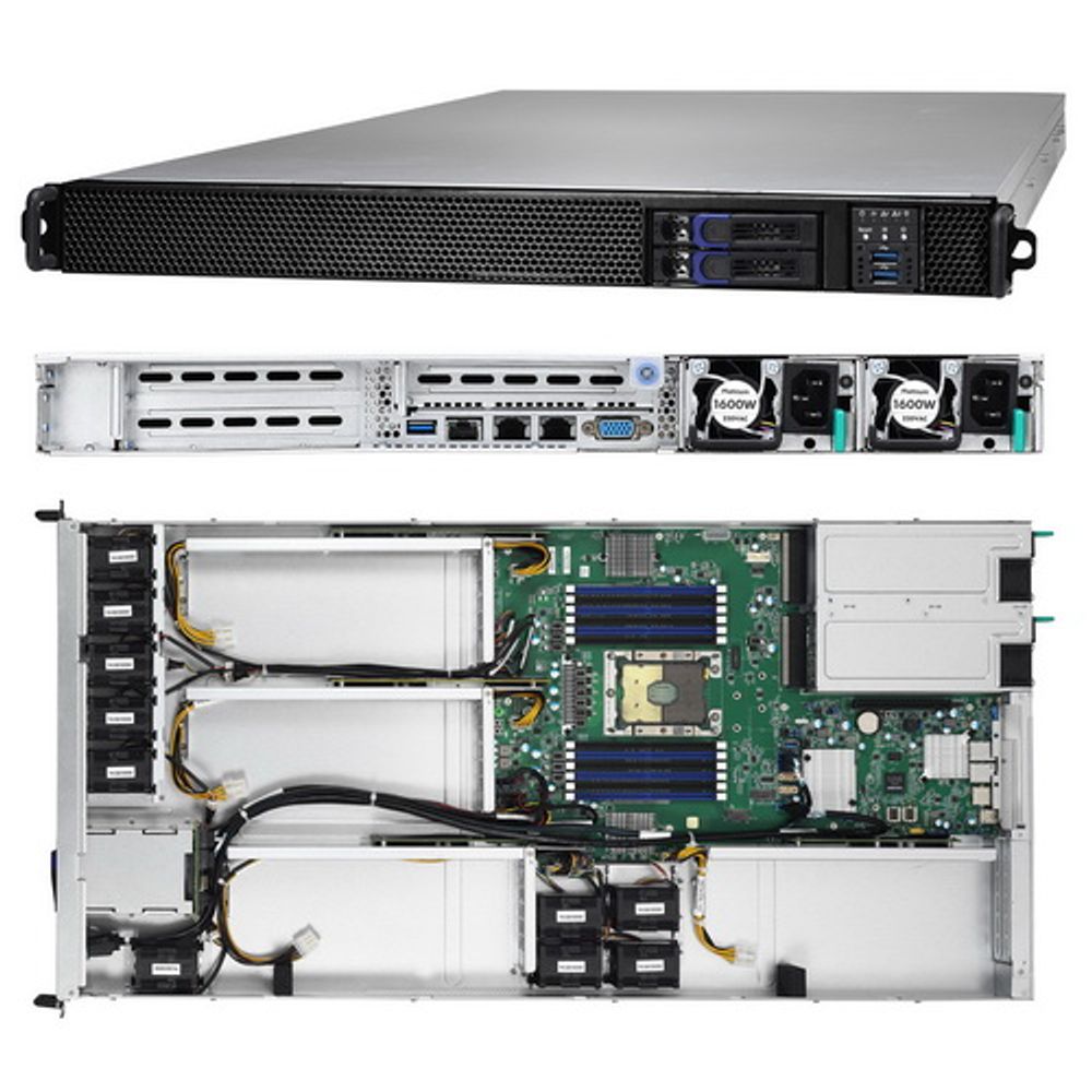 Платформа системного блока Tyan TYAN B5631G88V2HR-2T-N 1U 4-GPU Server Barebones, (1) LGA3647 Intel Xeon Scalable, 12 DDR4 DIMM slots, 2 Hot-swap SATA III, 4 Double-width PCIex16 slots for GPUs, 1 PCIex16 slot for NIC up to 100Gb/s,2 NVMe M.2 22110/2280, Intel C621