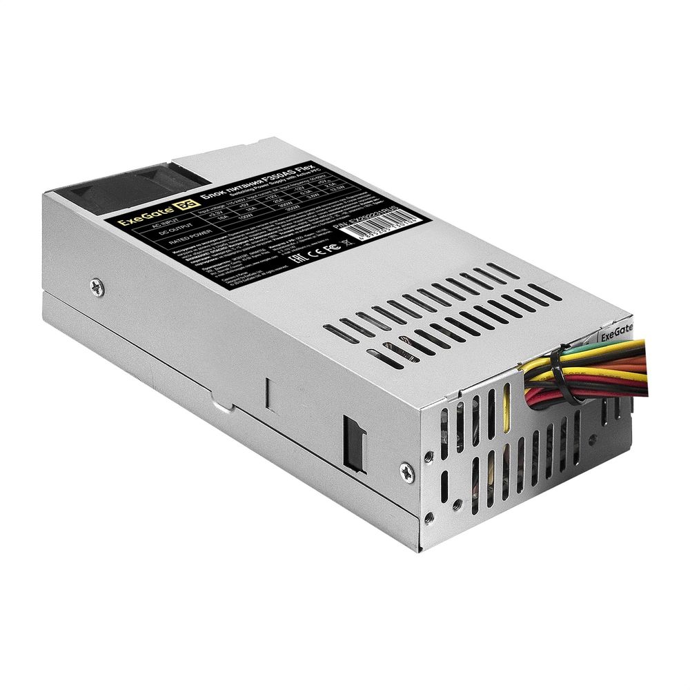 Блок питания 350W ExeGate F350AS (Flex ATX, for ITX case, APFC, КПД 80% (80 PLUS), 4cm fan, 24pin, (4+4)pin, PCI-E, 3xSATA, 2xIDE) (EX292231RUS)