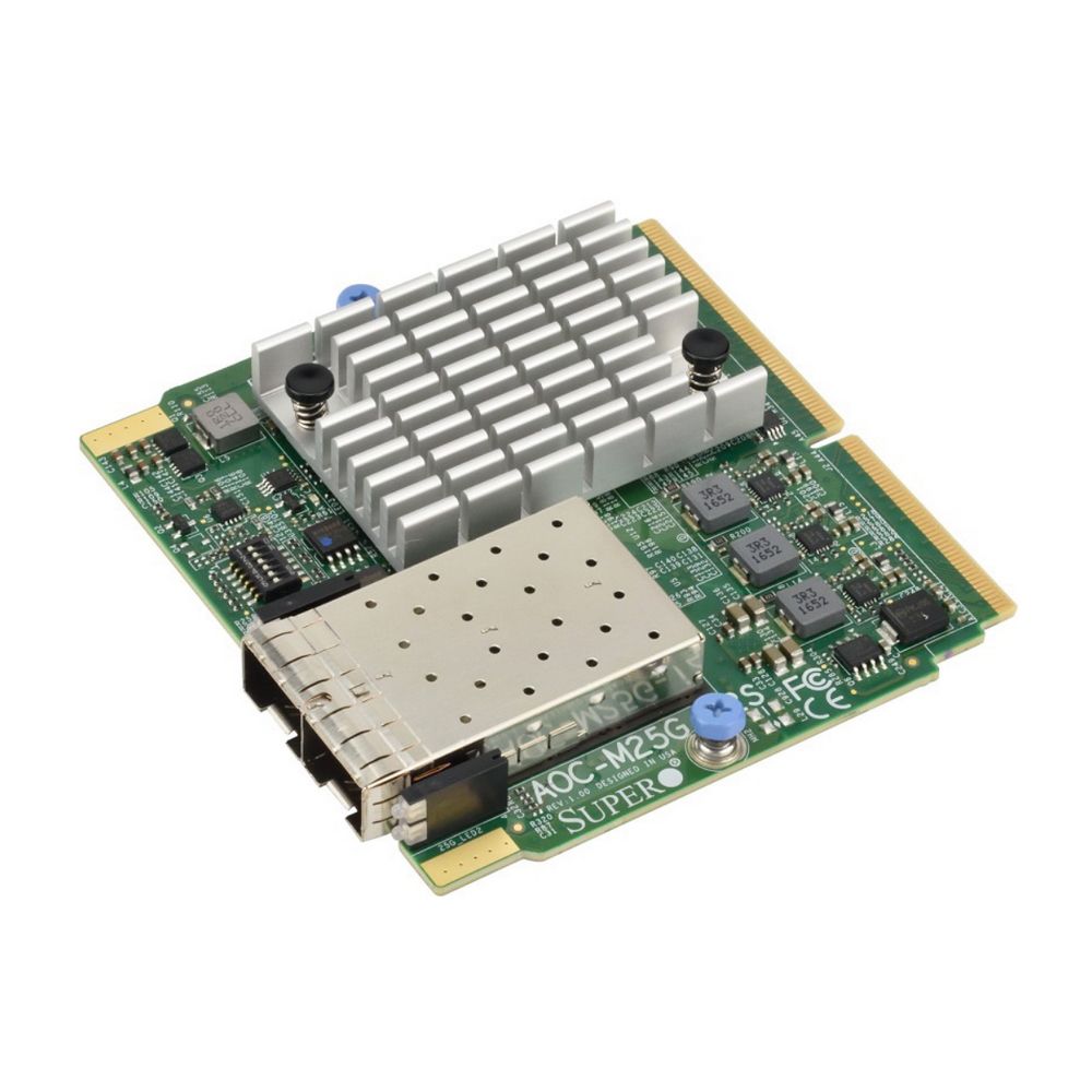 SuperMicro <AOC-M25G-i2SM>2-port 25 Gigabit Ethernet  Adapter  SIOM  (2SFP28 25Gbps)