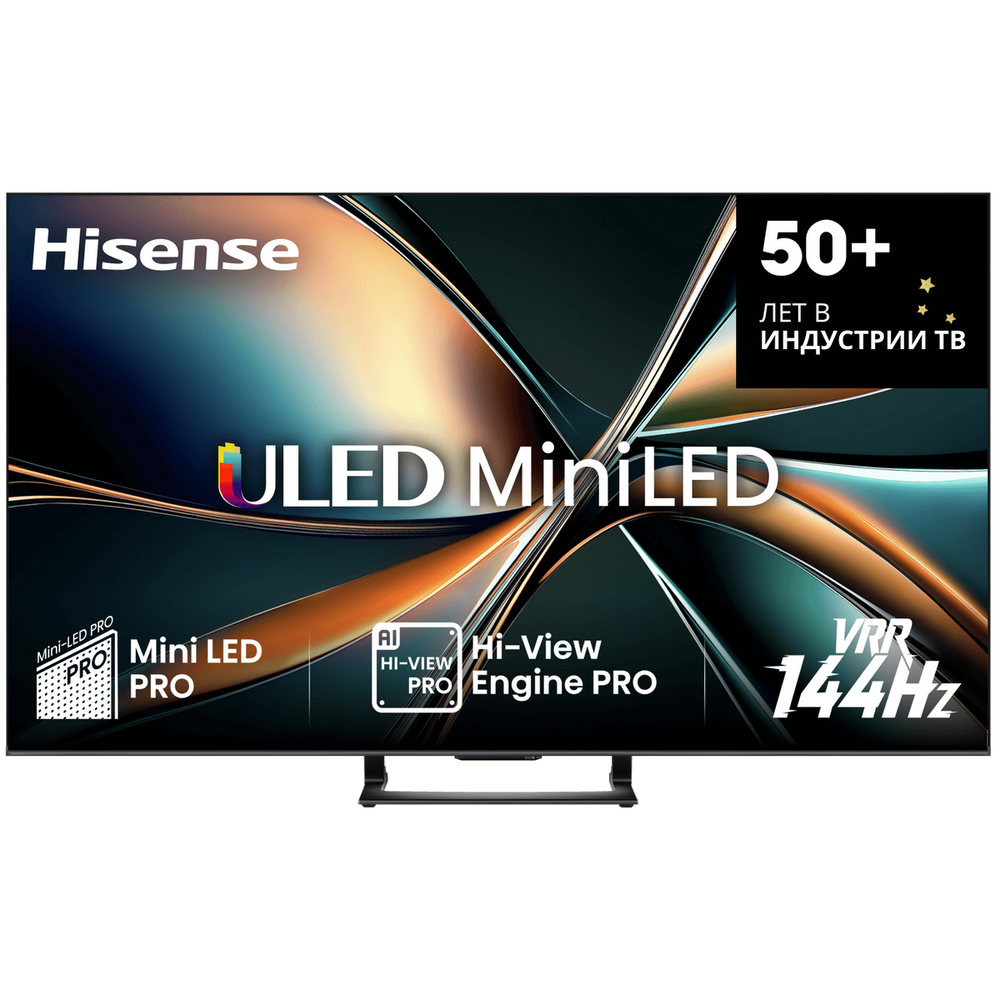 Телевизор Hisense 75'' 75U7Q UHD Mini LED 144 Hz ОС VIDAA U8 5 черный