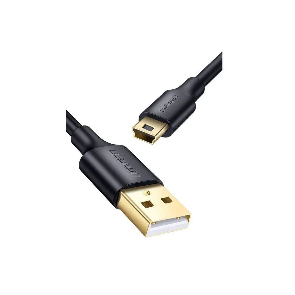 Кабель UGREEN US132 (10355) USB 2.0 A Male to Mini 5 Pin Male Cable. Длина: 1м. Цвет: черный