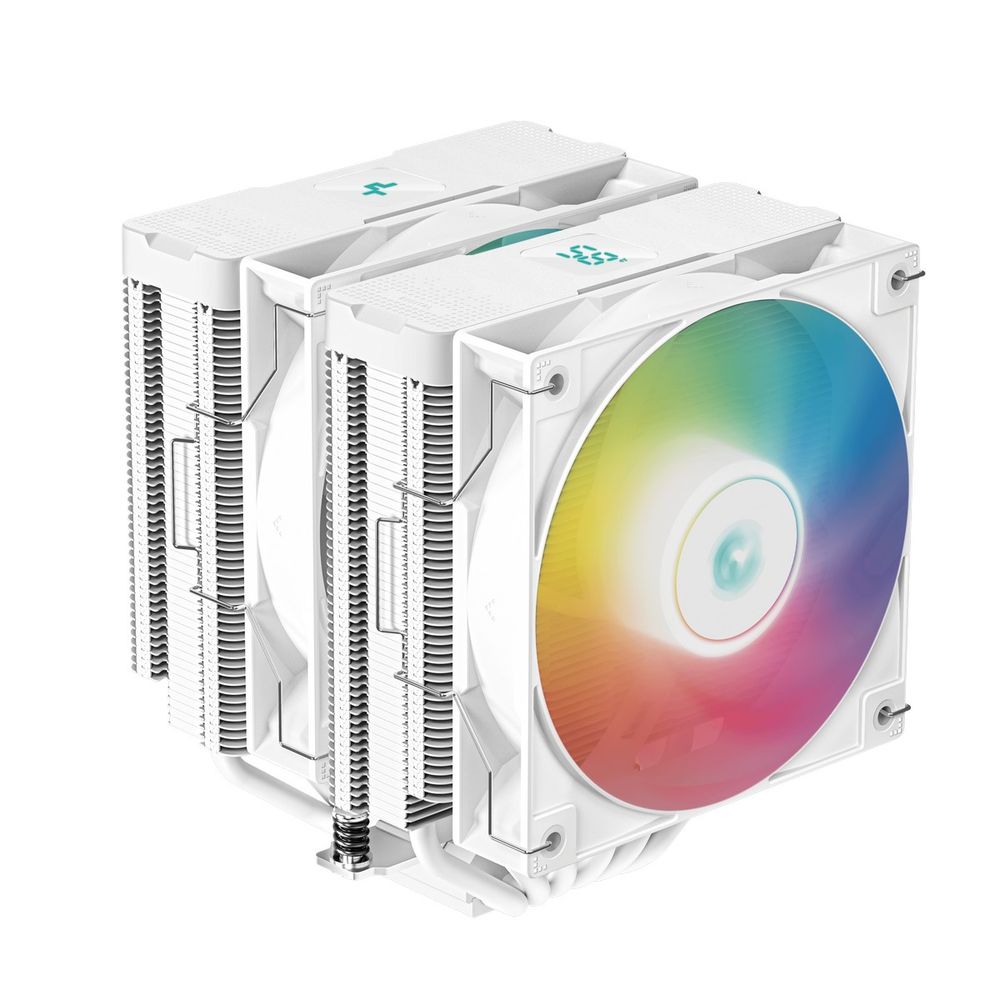 Кулер для процессора DEEPCOOL AG620 DIGITAL WH ARGb белый, 120 мм, алюминий/медь, 1950 об/мин, 29.4 дБ, 4 pin, 260 Вт, 161 мм