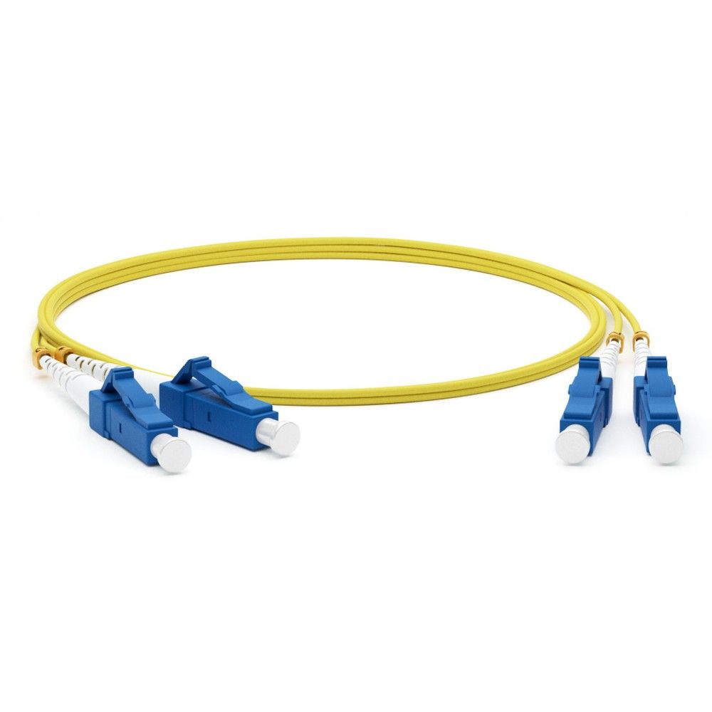 Кабель Hyperline  FC-D2-9-LC/UR-LC/UR-H-5M-LSZH-YL Патч-корд волоконно-оптический (шнур) SM 9/125 (OS2), LC/UPC-LC/UPC, 2.0 мм, duplex, LSZH, 5 м
