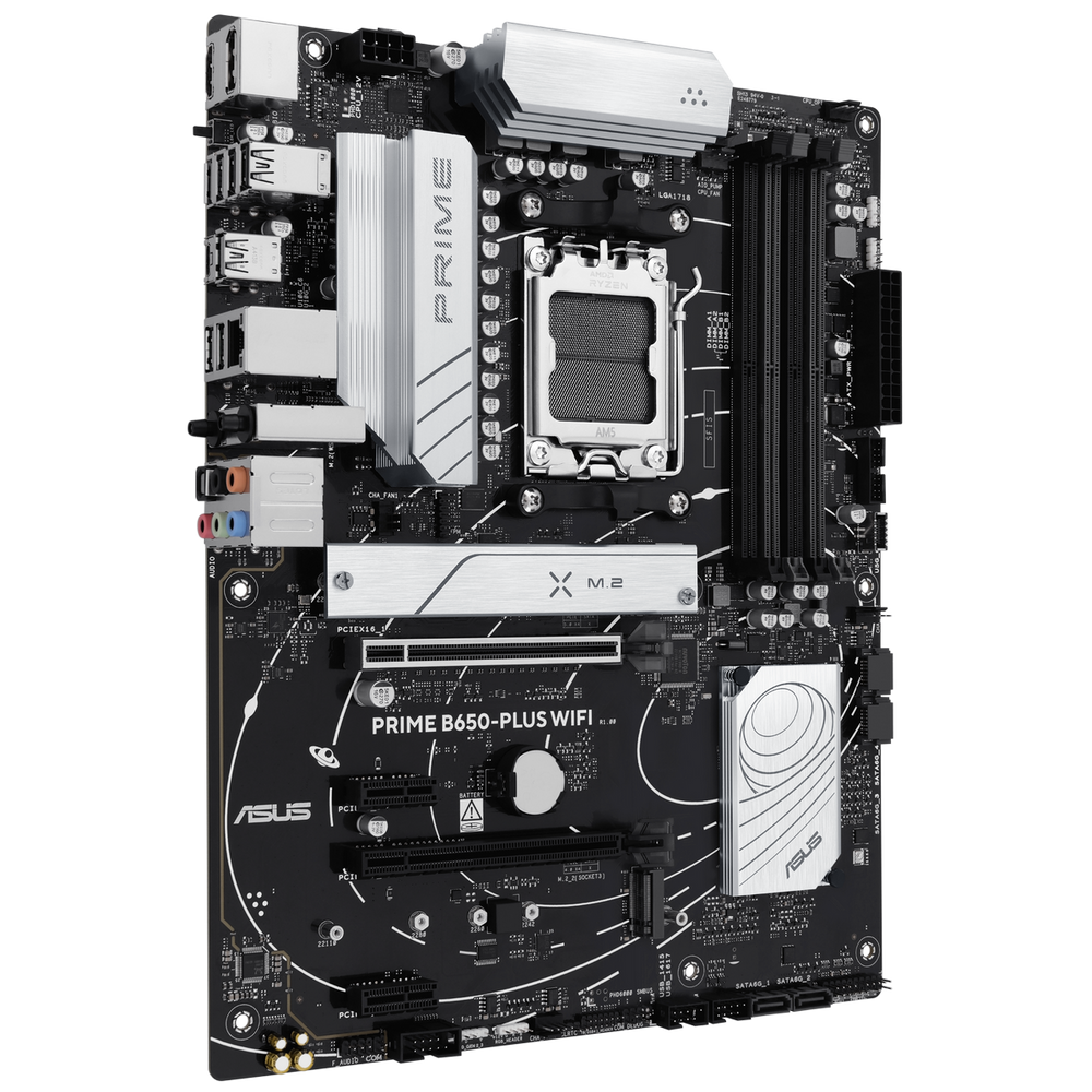 Материнская плата ASUS PRIME B650-PLUS WIFI AM5 ATX 4xDDR5 2xPCIEx16 2xPCIEx1 2xM.2 USB-C DP HDMI 2.5GLAN WIFI 6E