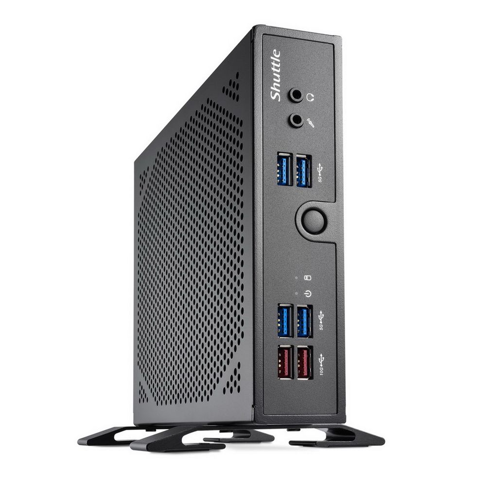 Платформа системного блока с ЦПУ Shuttle  Intel i5-1335U, Fanless Support 3 displays, 2xDDR5 SODIMM,(1)HDMI 2.0b+(1)DisplayPort 1.4+VGA,WLAN optional, 90W power adapter,VESA.
