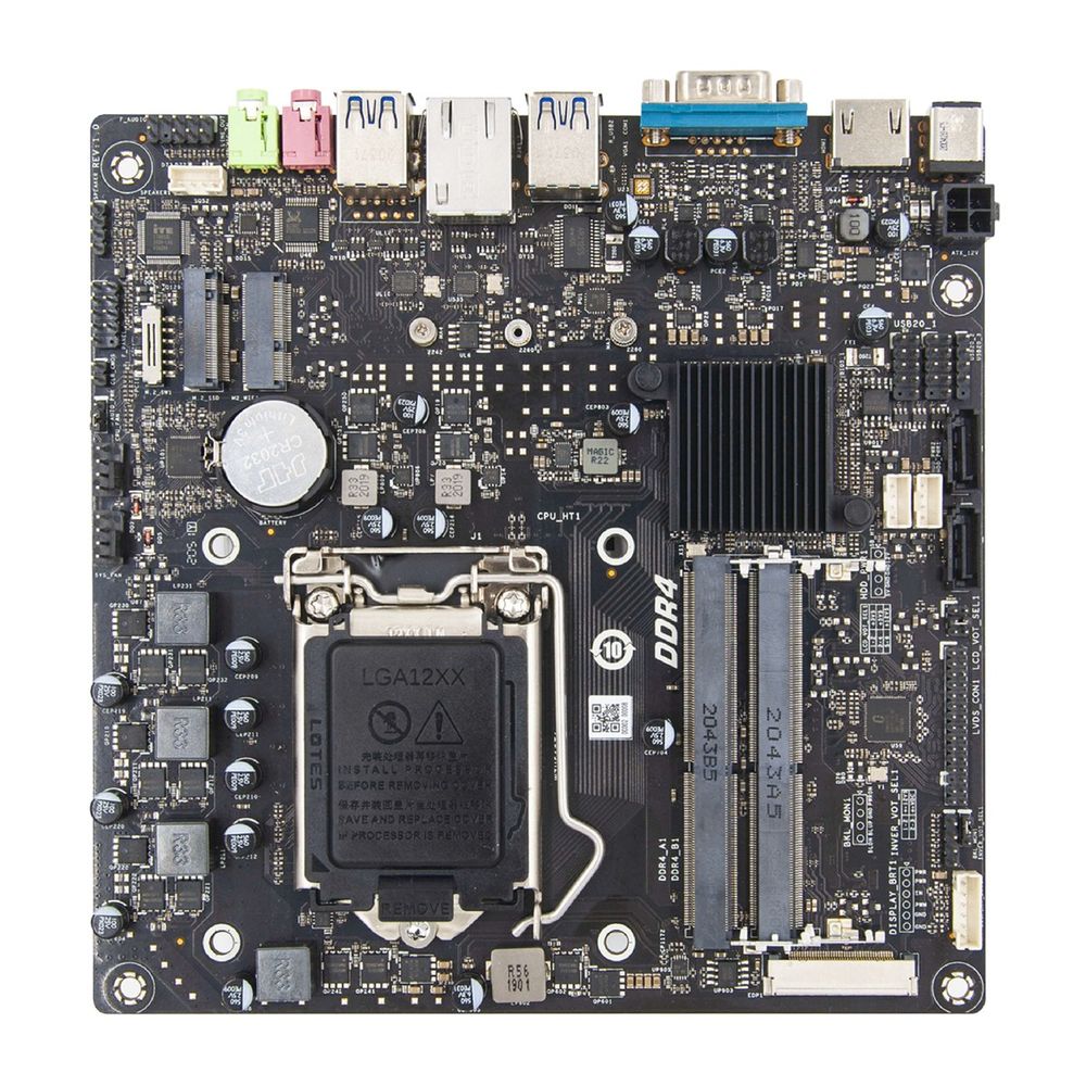 Материнская плата WEIBU WB H510 (LGA1200 10-11Gen (TDP 65W), H510, SO-DDR4(2666MHz)x2, 1xM.2-M 2260/2280,1xM.2-E 2230, 2xSATA3, 4xUSB 3.0, 1xCOM, 1xHDMI, 1xGBLan, 1xMic, 1x Audio out, Thin-ITX) С ГАСКЕТКОЙ