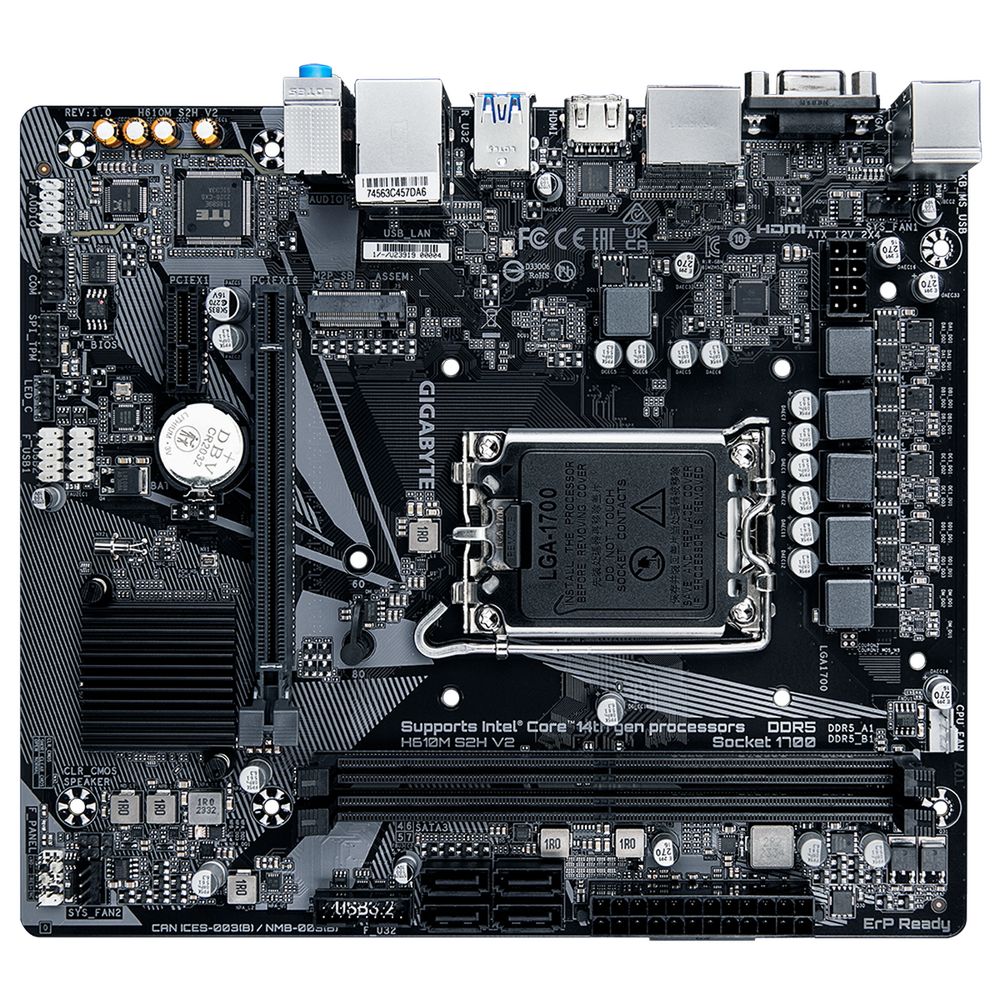 Материнская плата Gigabyte H610M S2H V2, RTL