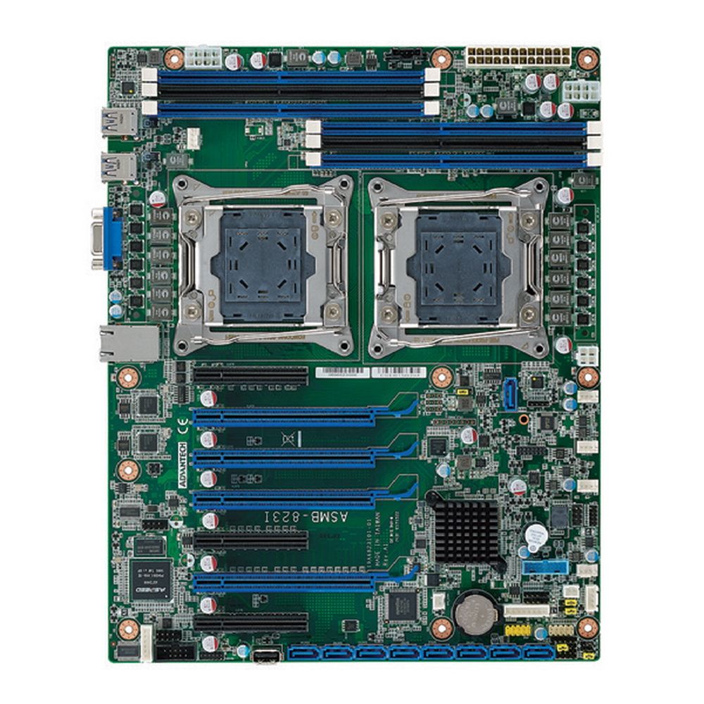 Материнская плата Advantech ASMB-823-00A1E  ATX, сокет LGA 2011-R3 для процессора Intel Xeon E5-2600 v3, до 192Гб DDR3-2133, VGA, 2x GbE LAN, 1x COM, 5x USB, 9x SATA, 1x PCIe x4, 2x PCIe x8, 4x PCIe x16, 1x LPC, 1x SMBus, (требуется установка батарейки CR2032)