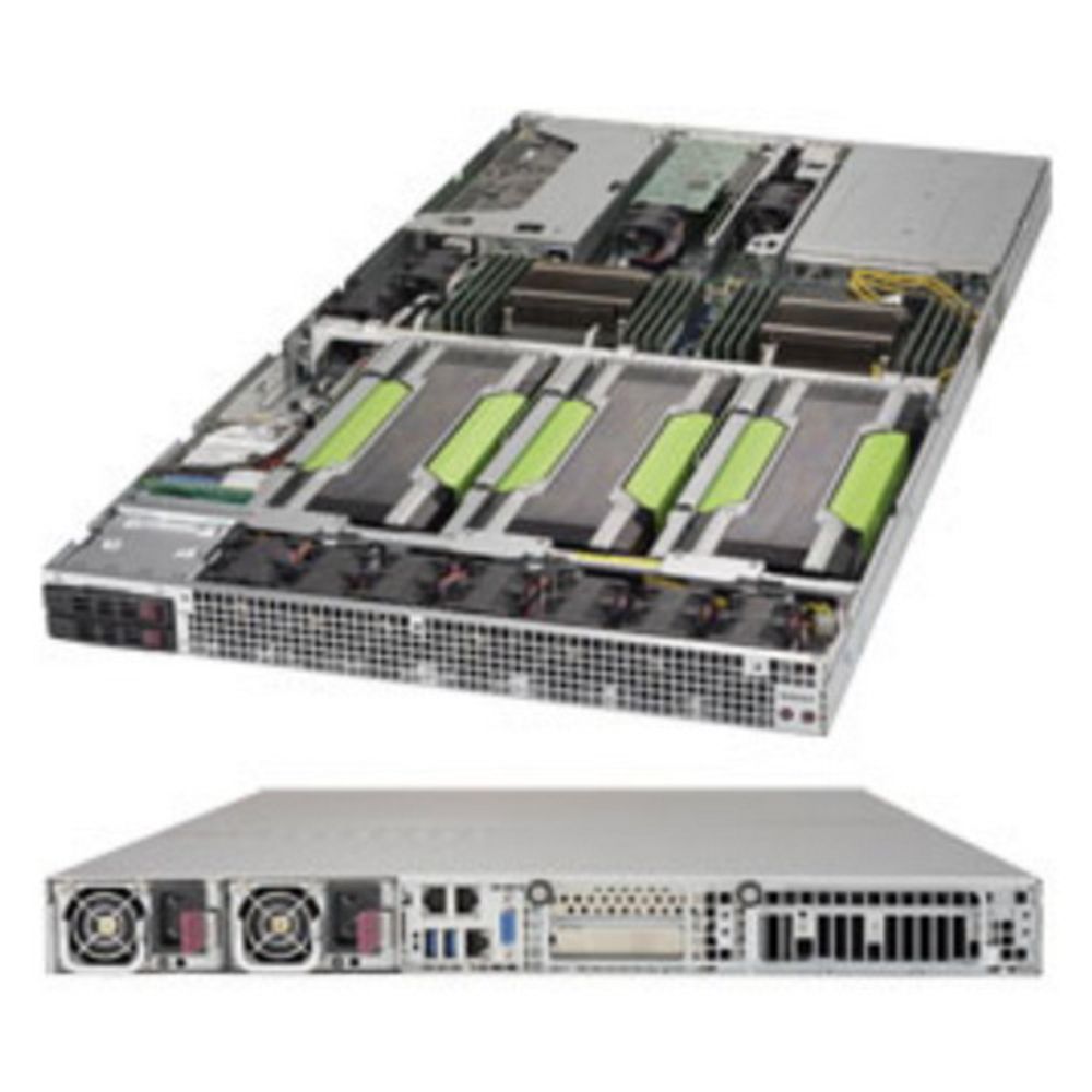 Платформа системного блока SuperMicro SYS-1028GQ-TR 1U Server BB 4x PCI-E 3.0 x16 slots (4x GPU/Xeon Phi cards optional), 2x PCI-E 3.0 x8 (in x16) low-profile slot, 2000W 1U Redundant Power Supplies with PMBus