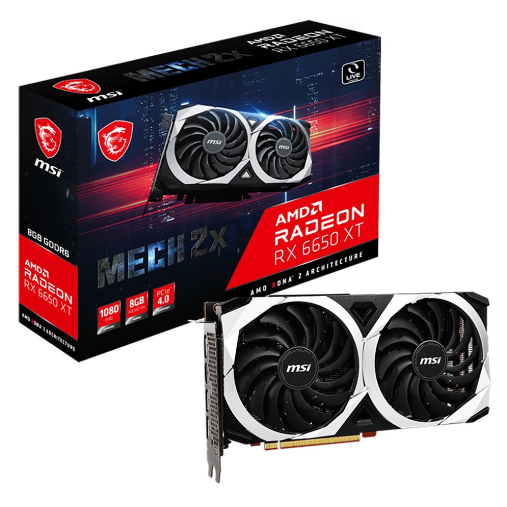 Видеокарта MSI RX6650XT MECH 2X 8GB GDDR6 128-bit HDMI 3xDP 2FAN RTL 