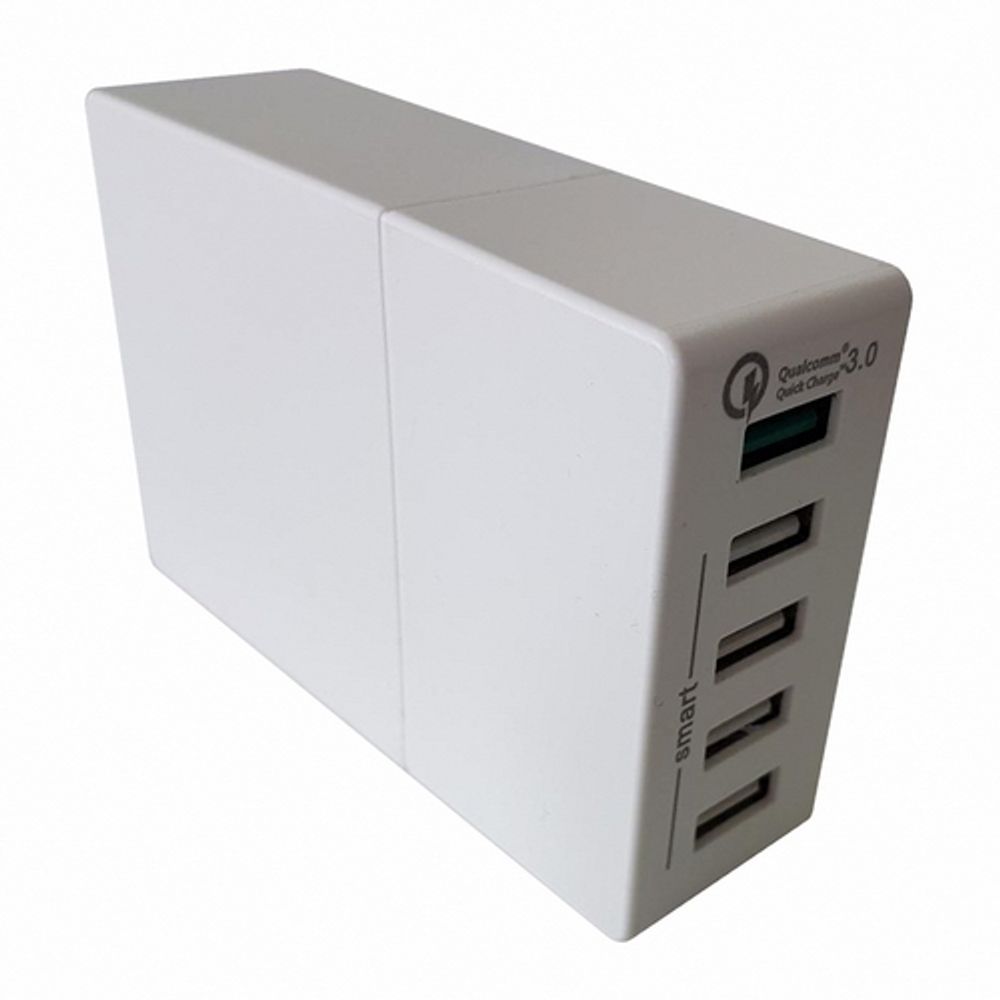 Сетевое зарядное устройство СЗУ (ACD-Q525-X3W)  52Вт, 5xUSB 1QC+4Smart, 3.6~12В, 3А RTL {72}