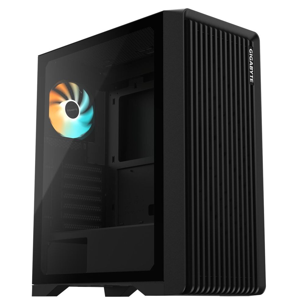 Корпус Gigabyte C103G Glass Black, Midi-Tower, чёрный, закалённое стекло, ARGB подсветка, 1 x 120 мм (в комплекте)
