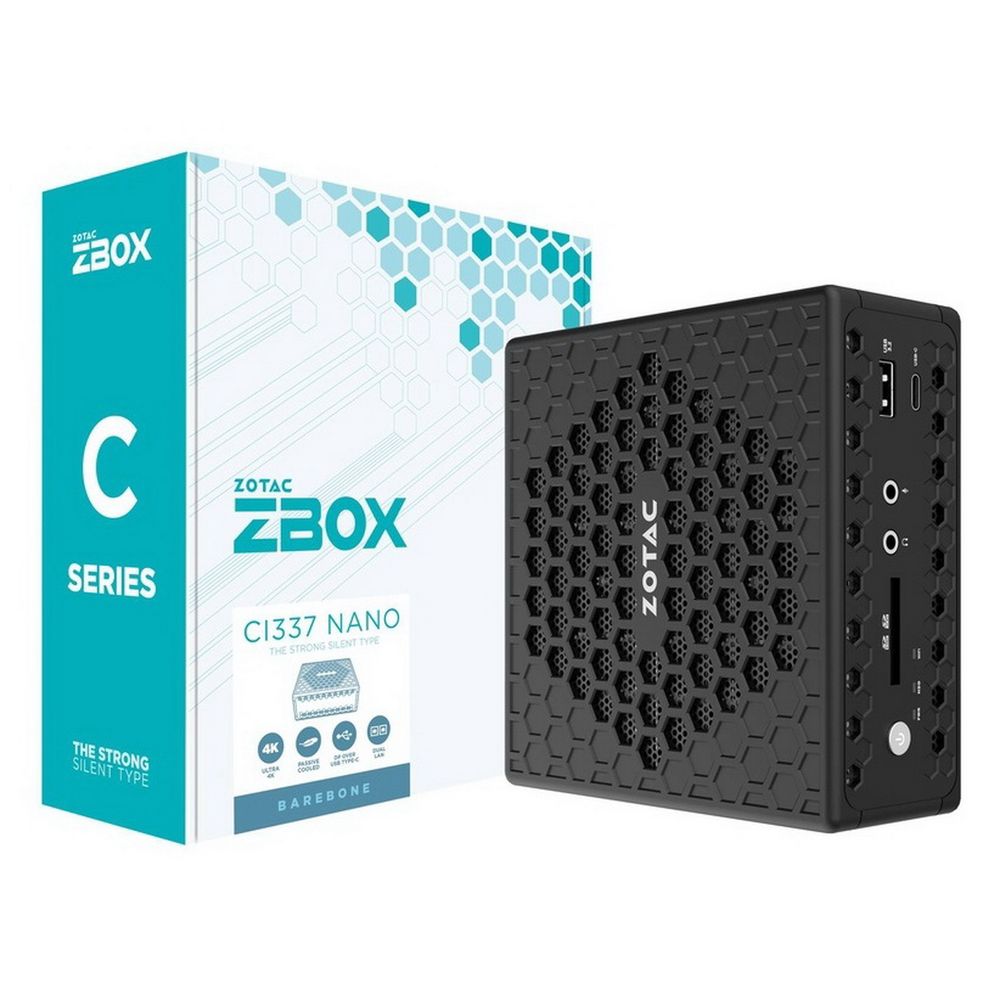 Компьютер Платформа мини ПК ZBOX-CI337NANO-BE Barebone,Intel N100, 1x DDR5-4800,2x GLAN,WIFI, BT,DP/2x HDMI