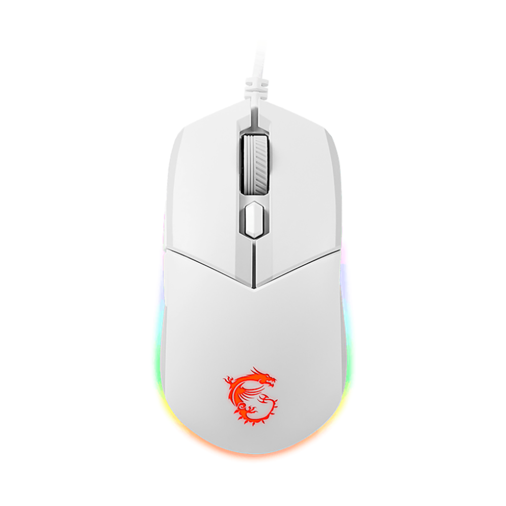 Мышь MSI - Clutch GM11, Проводная, USB, Optical, 400 - 5000 dpi, 6 btns, gaming, цвет белый, S12-0401970-CLA