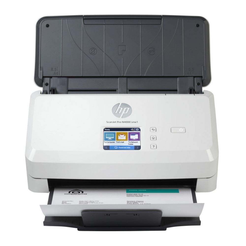Сканер HP Bad Pack ScanJet Pro N4000 snw1 A4, Протяжный, Цветное, 80 (двуст.)/40(одностр.)стр/мин, 600 х 600dpi, 512Мб, 50АПД, Ethernet/USB/Wi-Fi 6FW08A
 bp