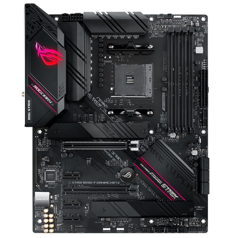 Материнская плата ASUS ROG STRIX B550-F GAMING WIFI II, AM4, AMD B550, 4xDDR4, 6xSATA, 2xM.2, 1xPCIe 4.0 x16, 1xPCIe 3.0 x16, 3xPCIe x1, DisplayPort, HDMI, 1x2.5Gb LAN, USB Type-C, 5x3.5 мм, 7.1, ATX