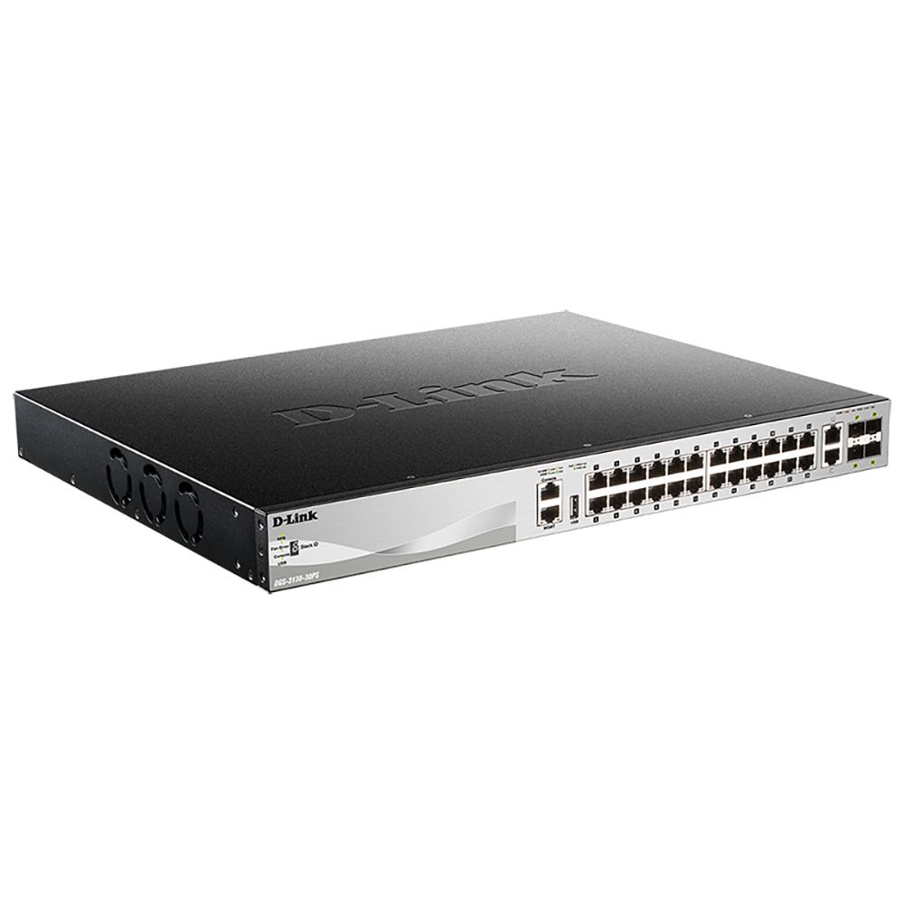 Управляемый коммутатор L3 с 24 портами 10/100/1000Base-T D-Link DGS-3130-30PS/B2A предназначен для безопасного подключения конечных пользователей к сети предприятия или сети Metro Ethernet. Коммутатор оснащен 24 портами 10/100/1000Base-T с поддержкой PoE, 2 портами 10GBase-T и 4 портами 10GBase-X SFP+, поддерживает многоадресные группы и расширенные функции безопасности, что делает его идеальным гигабитным решением уровня доступа. Данный коммутатор также оснащен портом USB 2.0, что позволяет осуществить загрузку программного обеспечения и конфигурационных файлов непосредственно с USB-накопителя и сохранить на нем файлы системного журнала.