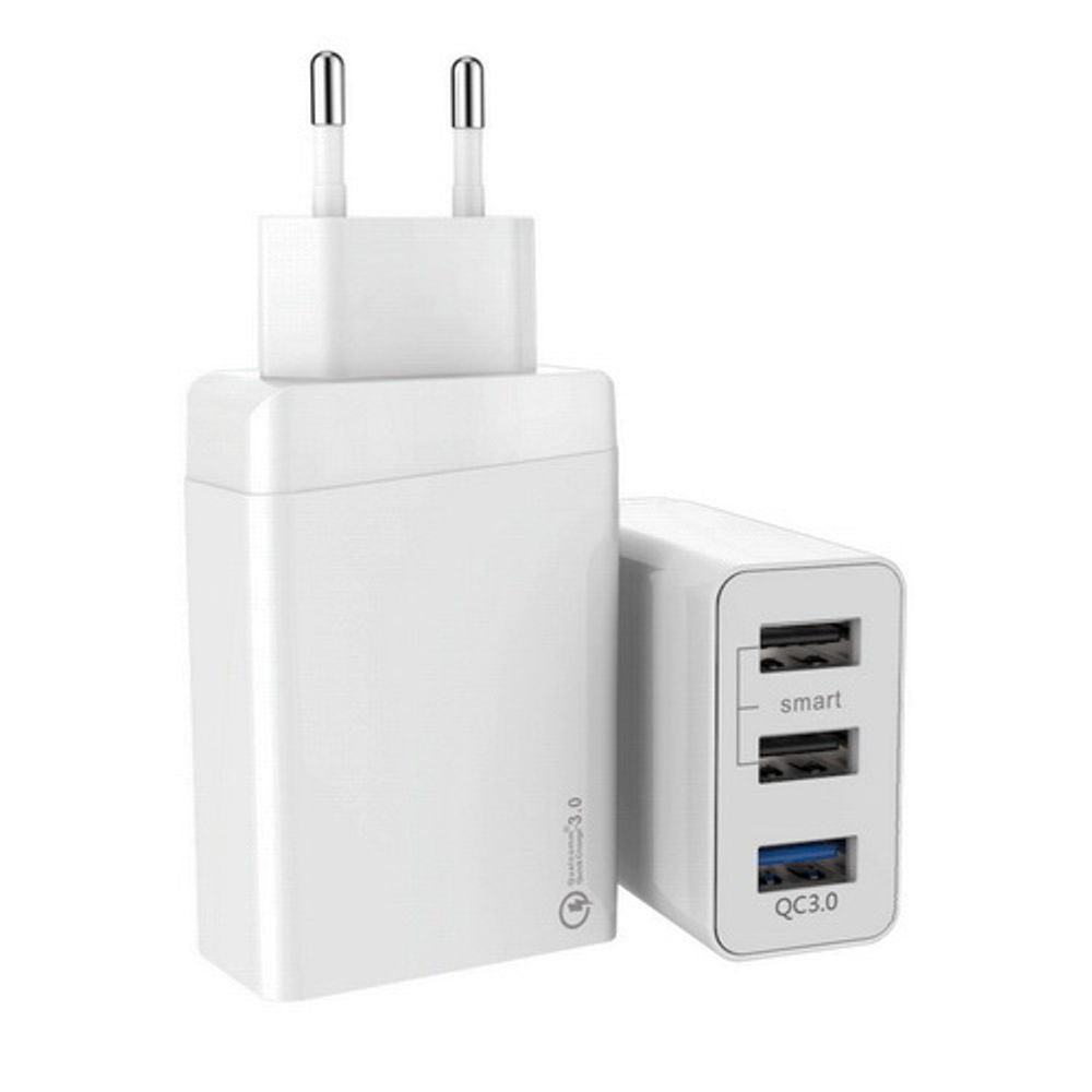 Сетевое зарядное устройство (ACD-Q303-X3W)  30Вт, 3xUSB 1QC+2Smart, 3.6~12В, 3А RTL {120}