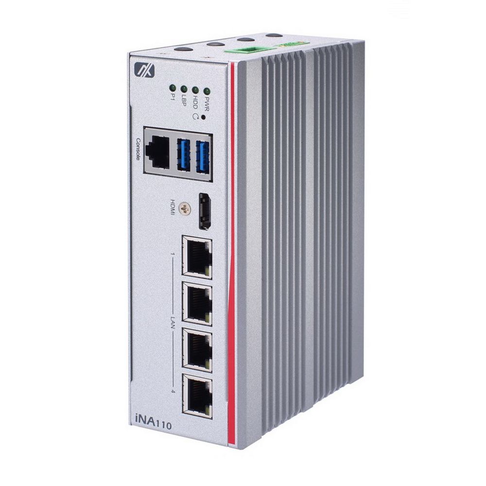 Платформа системного блока Axiomtek iNA110-E3940-A, DIN-Rail Cybersecurity Gateway with Intel Atom® x5-E3940 Processor and 4 LAN  iNA110-E3940-A, DIN-Rail Cybersecurity Gateway with Intel Atom® x5-E3930/E3940 Processor and 4 LAN with LAN Bypass
9 to 36 VDC, typical 12-24V power input with OVP, UVP,
OCP, RPP
● Supports TPM 2.0
● Ideal for ICS cybersecurity and critical infrastructure
