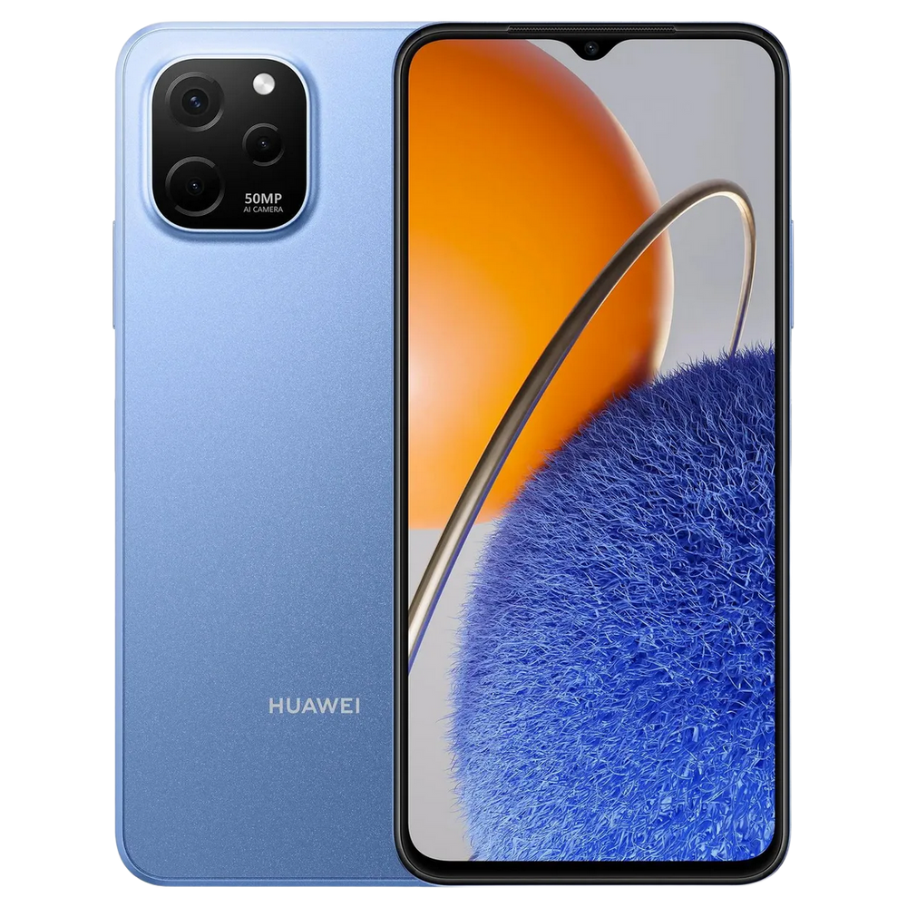 Смартфон Huawei EVE-LX9N nova Y61 128Gb 4Gb синий моноблок 3G 4G 2Sim 6.52" 720x1600 Android 12 50Mpix 802.11 b/g/n NFC GPS GSM900/1800 GSM1900 microSD max512Gb