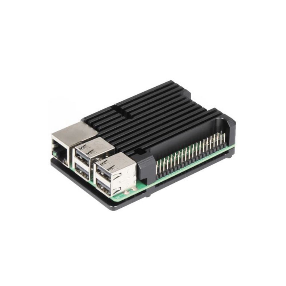 Корпус для одноплатного компьютера ACD Black Metal Aluminum Case for Raspberry Pi 4B (RA505)