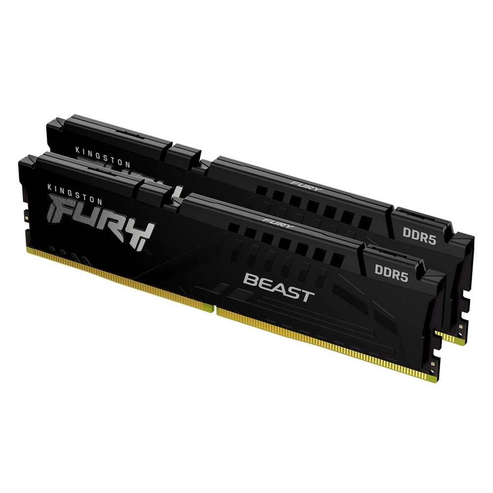 Модуль памяти Kingston 32GB DDR5 5200 DIMM FURY Beast Black EXPO Gaming Memory KF552C36BBEK2-32 Non-ECC, CL36, 1.2 KF552C36BBEK2-32 Non-ECC, CL36, 1.25V, 1RX8 (Kit of 2)  288-pin 16Gbit, RTL (330878)