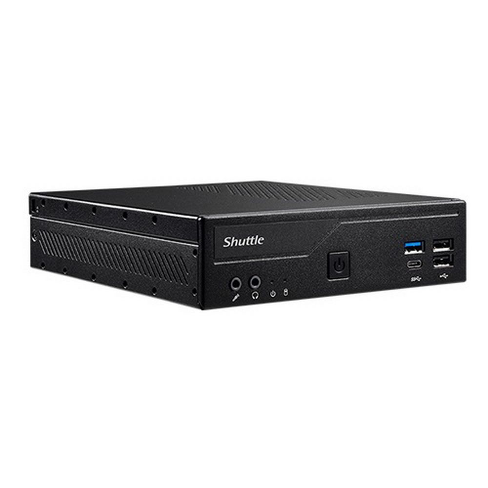 Платформа системного блока Shuttle DH610 1.3L, Alder lake-s LGA1700 Pen,Cel, i3/i5/i7 65w, 2 x DDR4 SODIMM (Max 64GB),HDMI 2.0 x 1+ DisplayPort x 2, Triple video outputs 4K playback, 4*USB 3.2 Gen (1 Type C), 4* USB 2.0, RS 232/RS422/RS485/RJ45, 120W power adapter, VESA (DH610) (005119)