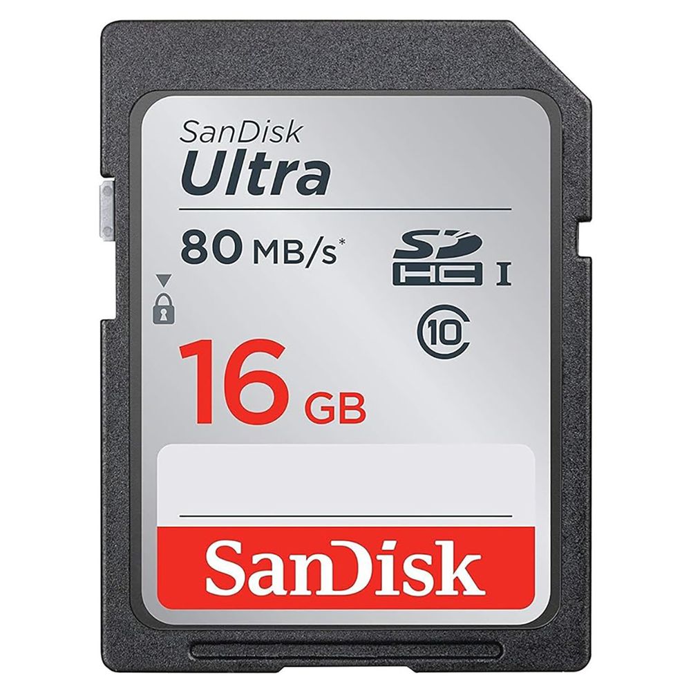 Карта памяти Bad Pack SanDisk Ultra 16GB SDHC Memory Card 80MB/s, Class 10 UHS-I