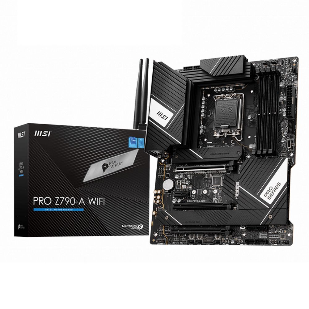 Материнская плата MSI Bad Pack PRO Z790-A WIFI MS-7E07,PRO Z790-A WIFI,911 -7E07-003 MS-7E07»PRO Z790-A WIFI»601 -7E07-020/22»801 -7E07-002»STD PRO Z790-A WIFI/Z790/LGA1700/4DDR5/3PCIEx16/1PCIEx1/4M.2/6SATA3/1USB3.2Gen2X2/4USB3 (011464)
