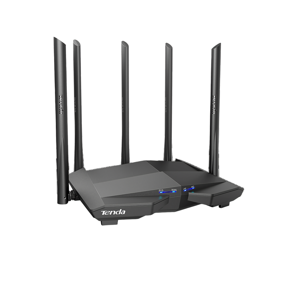 Маршрутизатор Tenda AC11 Двухдиапазонный гигабитный Wi-Fi роутер AC1200 до 300 Мбит/с на 2,4 ГГц + до 867 Мбит/с на 5 ГГц, LAN 3x1Гбит/с, WAN 1x1Гбит/с, 5 антенн