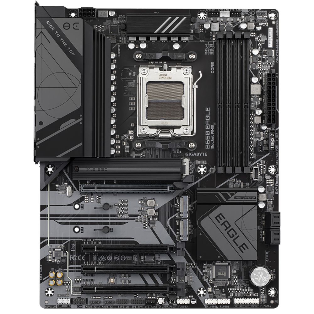 Материнская плата Gigabyte OEM B650 EAGLE, Socket AM5, AMD B650, 4xDDR5-5200, HDMI+DP, 4xPCI-Ex16, 4xSATA3(RAID 0/1/10), 3xM.2, 8 Ch Audio, GLan, (6+6)xUSB2.0, (2+2)xUSB3.2, (1+1)xUSB3.2 Type-C™, 1xPS/2, ATX, RTL