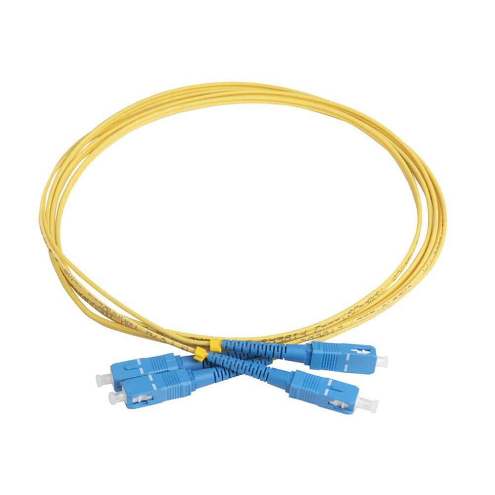 Кабельная сборка Hyperline FC-D2-9-SC/UR-SC/UR-H-2M-LSZH-YL Патч-корд волоконно-оптический (шнур) SM 9/125 (OS2), SC/UPC-SC/UPC, 2.0 мм, duplex, LSZH, 2м
