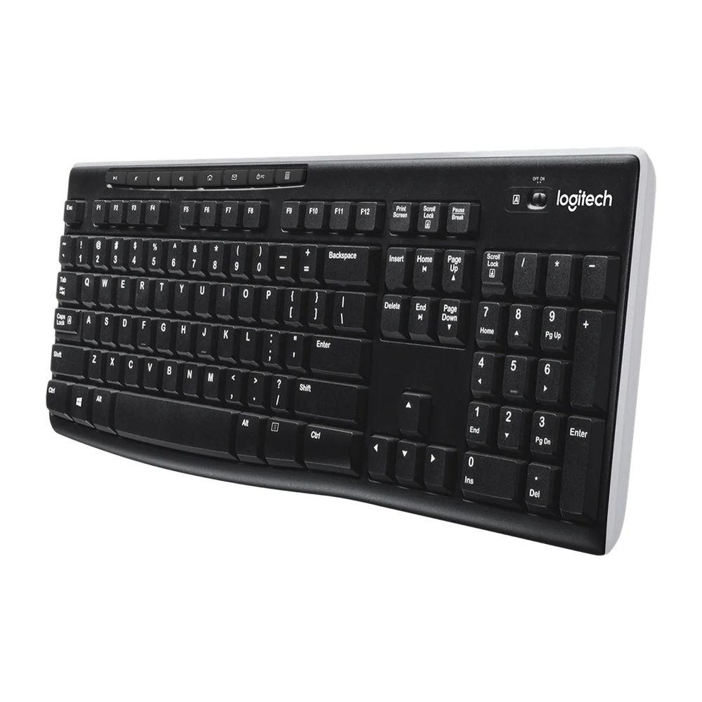 Клавиатура беспроводная Logitech K270 |920-003058| приемник Unifying, 2 батарейки AAA, RTL