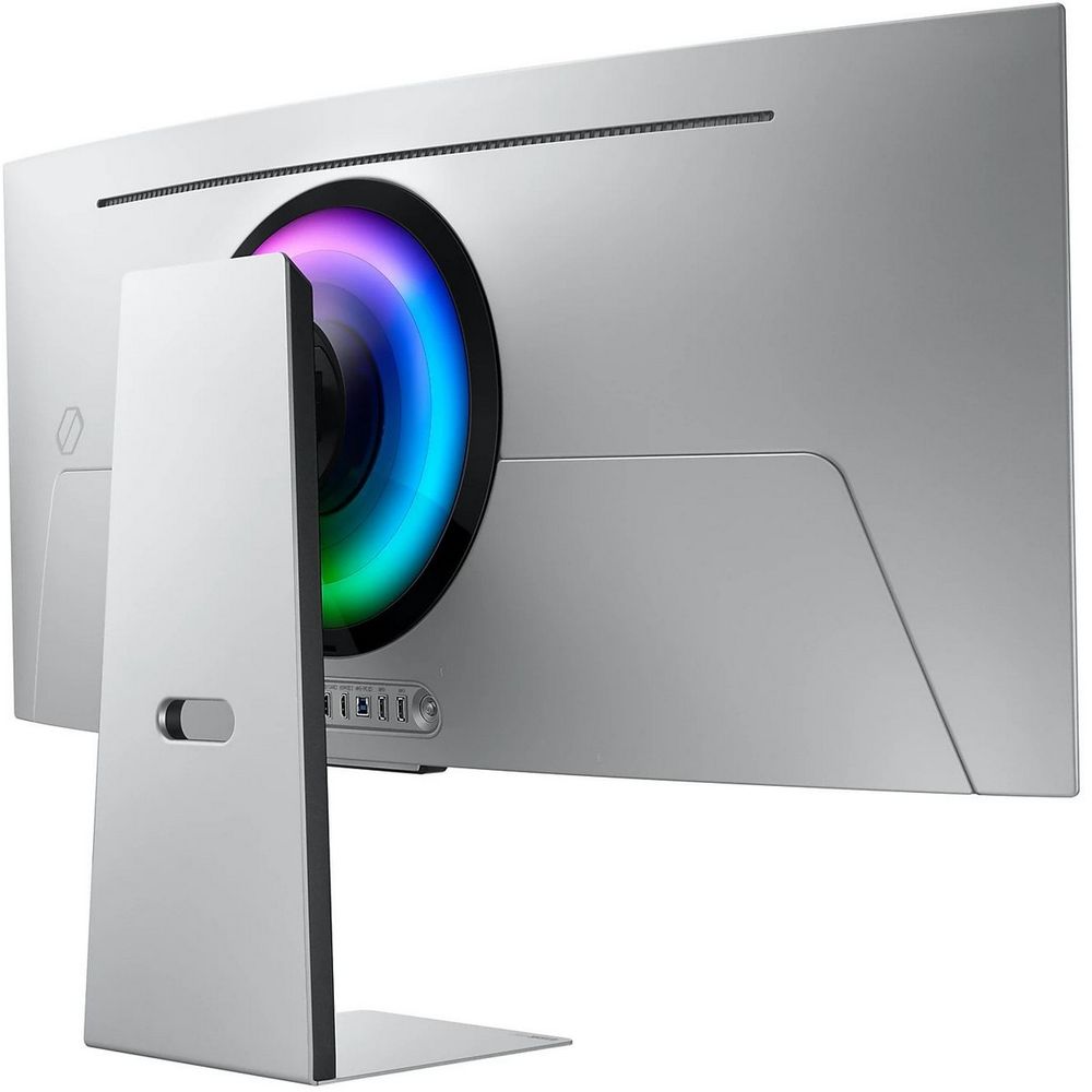 Монитор 34" SAMSUNG S34DG852SI Odyssey OLED G8 Ultra WQHD Smart Curved OLED, 3440x1440, 175Hz, 0,03ms, 250сd/m, 1000000:1, HDR10 | 2xHDMI(2.1), DP(1.4), 2xUSB3.0 | HAS, ExPSU, Speakers, Vesa 100, Silver/Black