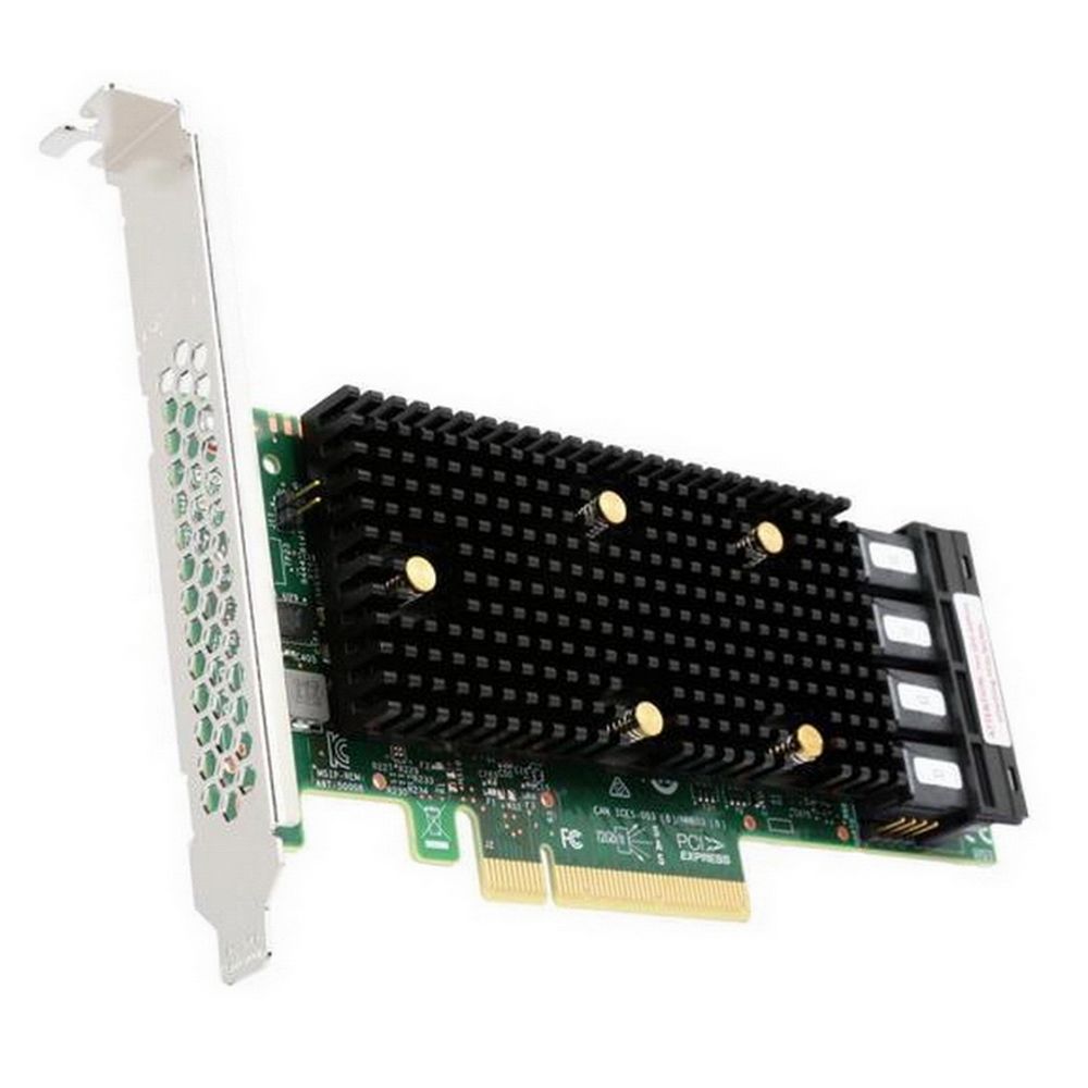 HBA-адаптер Broadcom SAS 9400-16i SGL (05-50008-00 ) PCIe 3.1 x8 LP, Tri-Mode SAS/SATA/NVMe 12G HBA, 16port(4*int SFF8643), 3416 IOC