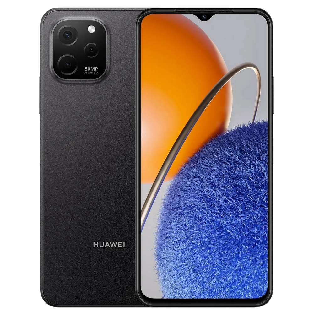 Смартфон Huawei EVE-LX9N nova Y61 128Gb 4Gb черный моноблок 3G 4G 2Sim 6.52" 720x1600 Android 12 50Mpix 802.11 b/g/n NFC GPS GSM900/1800 GSM1900 microSD max512Gb