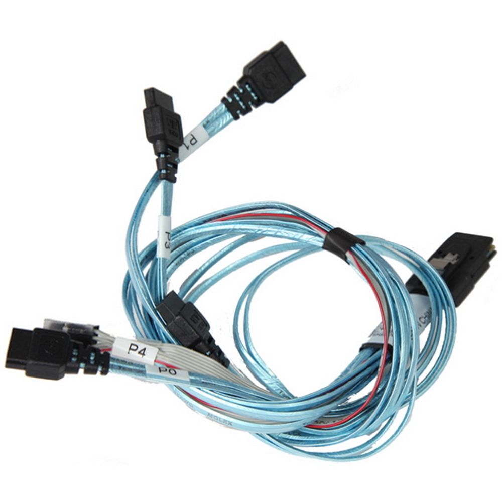 Кабель SuperMicro CBL-0188L  IPASS TO 4 SATA 64/54/44/34CM  W/64CM SB