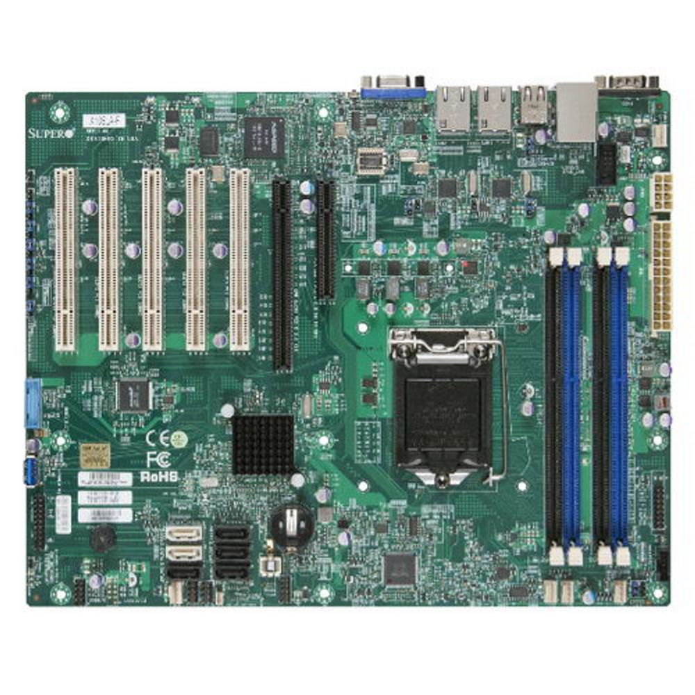 Материнская плата SuperMicro MBD-X10SLA-F-O, RTL {10} ATX Up to 32GB Unbuffered ECC UDIMM, in 4 DIMM slots 4x 240-pin DDR3 DIMM sockets 2 SATA3 (6Gbps) ports 4 SATA2 (3Gbps) ports 6 USB 2.0 ports 2 USB 3.0 ports Type A 1 PCI-E 3.0 x16 1 PCI-E 2.0 x4 5 - 5V PCI 32bit