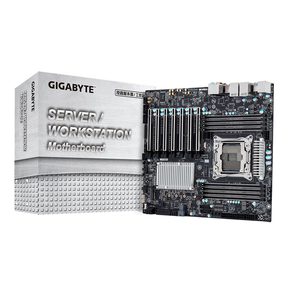 Материнская плата Gigabyte MW51-HP0 1.0B (GAW51HP0MR-00-G10B) Intel Xeon W-series, Quad Channel RDIMM/LRDIMM DDR4, 8 x DIMMs , «ASMedia 2142 USB 3.1, 2xGbE LAN, 8 x SATA III from C422, supports SATA DOM, Ultra-Fast M.2 and U.2 with PCIe x4 , 4 x Full speed PCIe Gen3 x16 slots