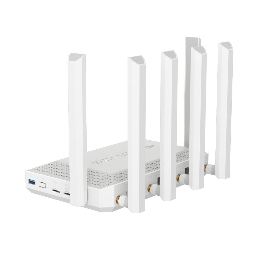 Маршрутизатор NETCRAZE (Keenetic) Netcraze Hero 5G (NC-4110)  Мультигигабитный интернет-центр с модемом 5G, двумя слотами для SIM-карт, Mesh Wi-Fi 6 AX3000, Smart- коммутатором 1×2.5G и 4×1G, многофункциональными портами USB 3.0 и 2.0
