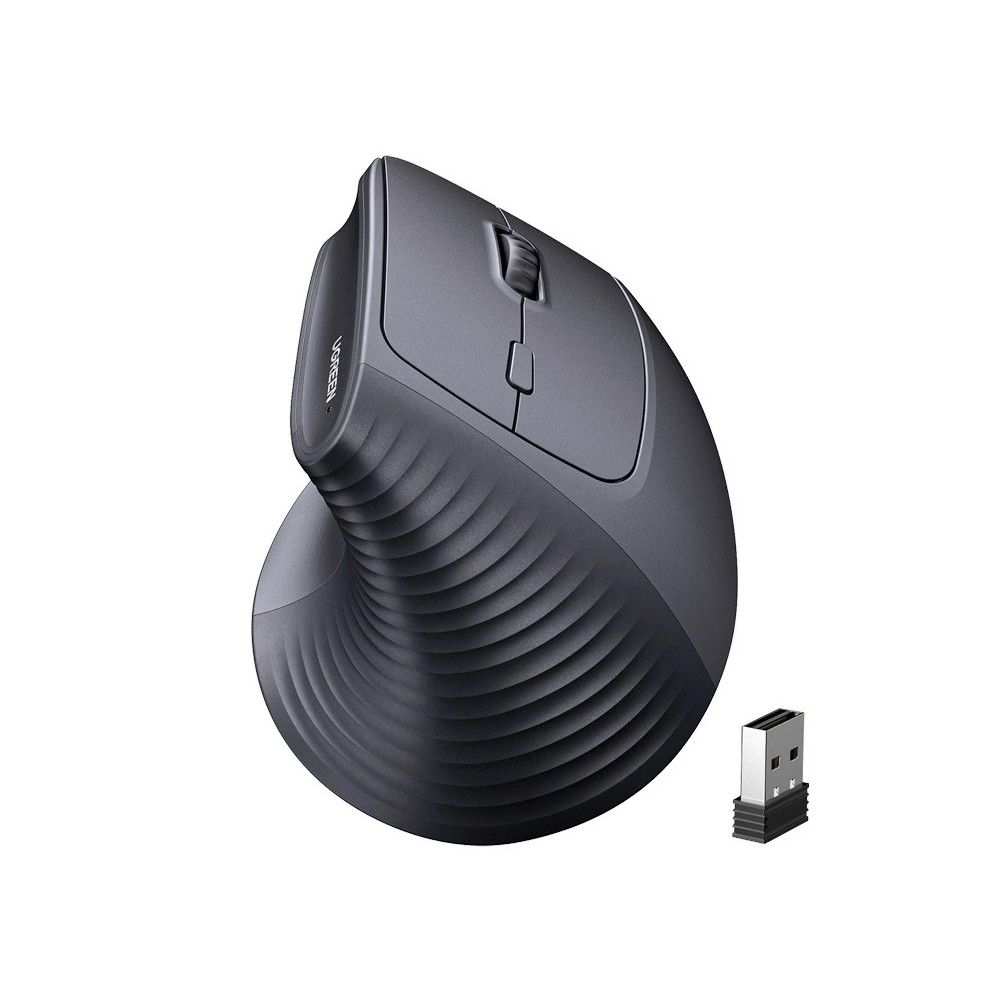 Беспроводная вертикальная мышка UGREEN M571 (55916) Wireless Vertical Mouse 2.4 GHz. Цвет: черный  Цвет: розовый