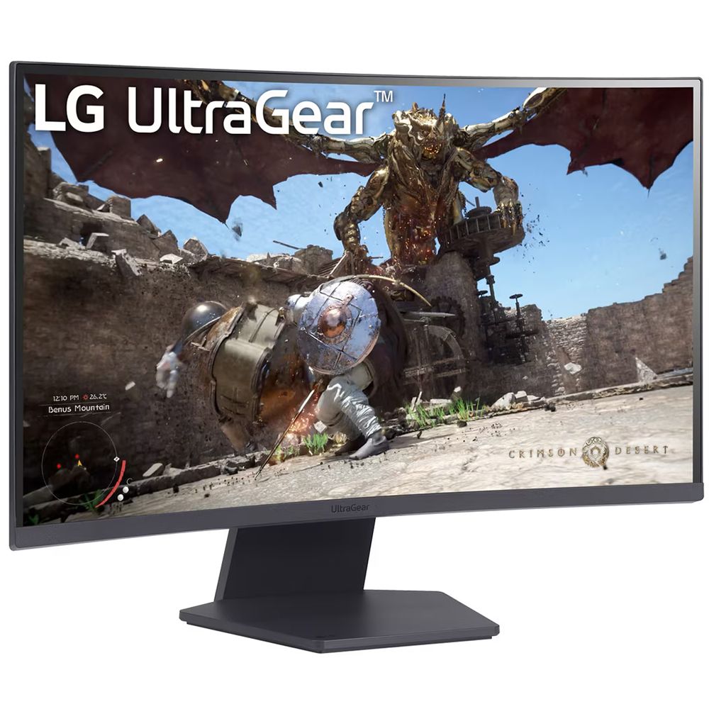 Монитор 27" LG 27GS60QC-B Curved VA, 2560x1440, 180Hz, 1ms, 300сd/m, 3000:1, HDR10 | 2xHDMI(2.0), DP(1.4) | HAS, Swivel, ExPSU, Vesa 100, Black