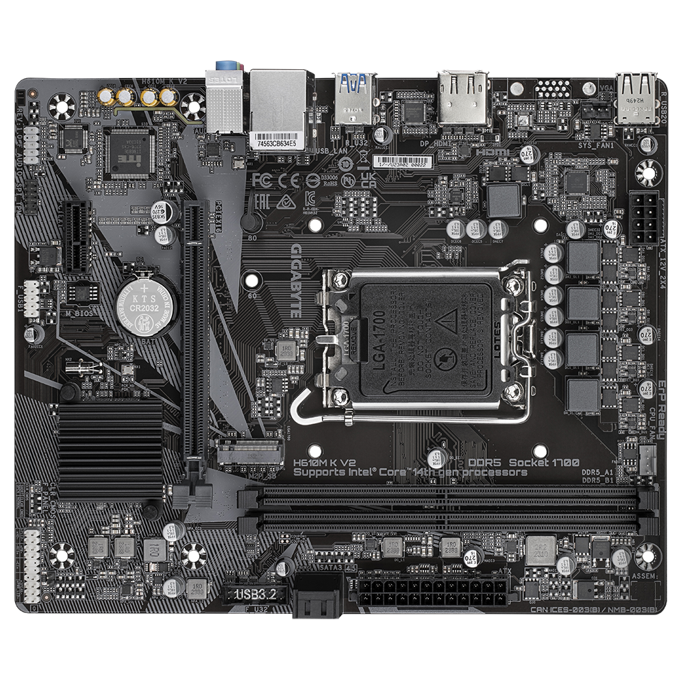 Материнская плата Gigabyte H610M K V2,