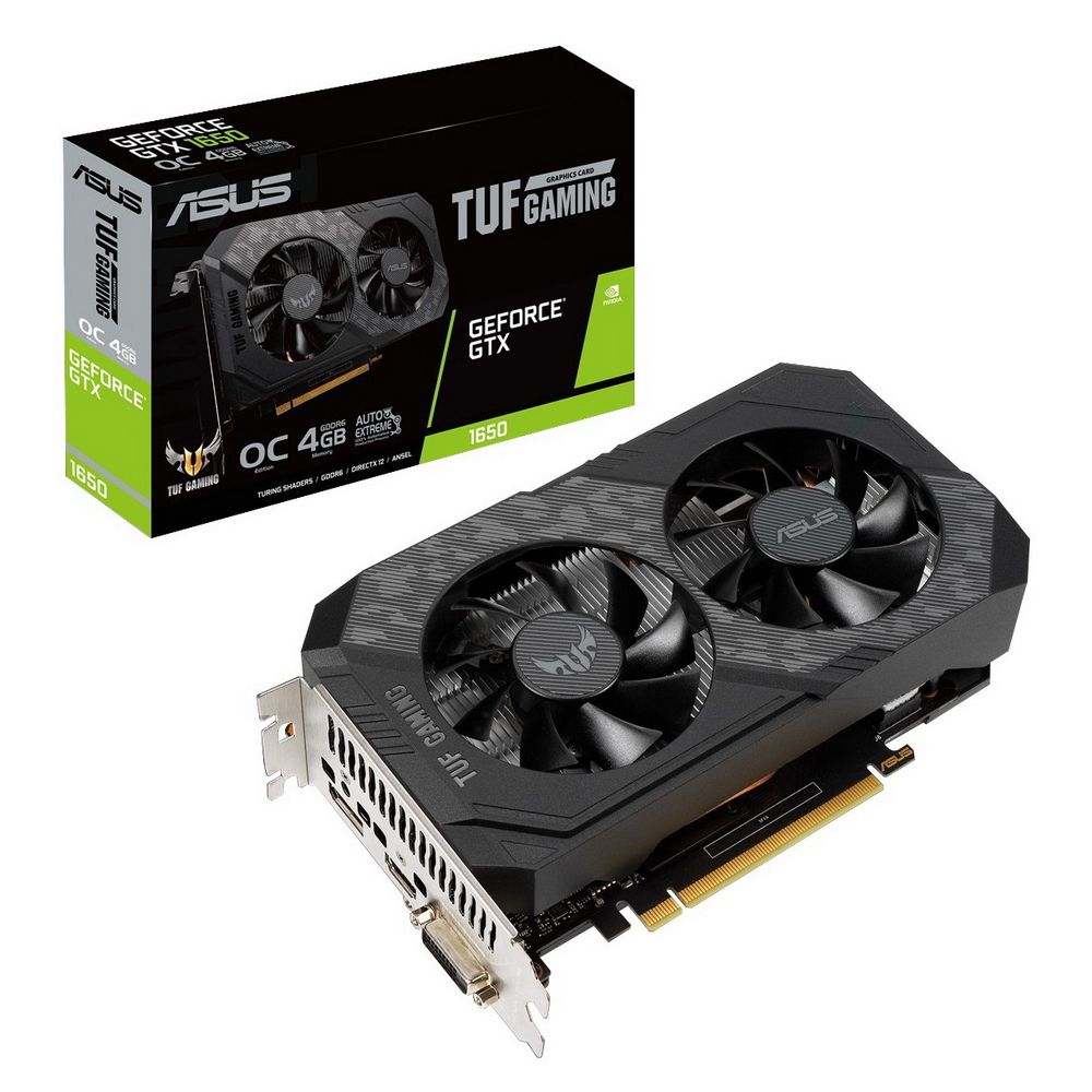 Видеокарта ASUS TUF-GTX1650-O4GD6-P-V2-GAMING /GTX1650,DVI,HDMI,DP,4G,D6 (90YV0GX2-M0NA00) /GTX1650,DVI,HDMI,DP,4G,D6 (90YV0GX2-M0NA00)